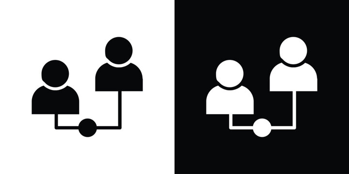 Partner icon of a flat style vector