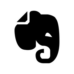 Elegant Elephant Head Icon Minimalist Vector Illustration