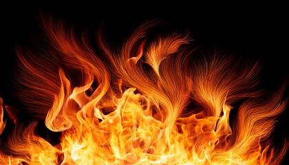 bright and dynamic fire flames cut out