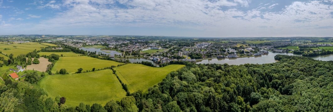Midleton, Cork, Ireland - Panorama in the summer, drone