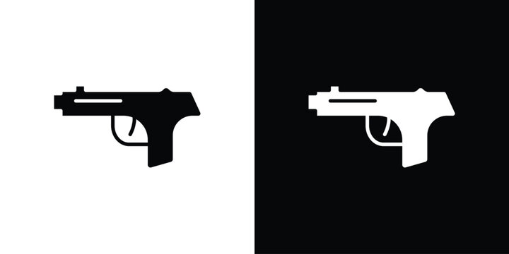 Pistol icon of a flat style vector