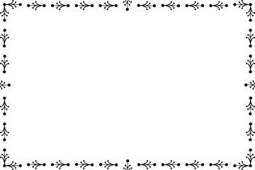 Simple Rectangle Photo and Picture Frame, or Border with Transparent Background
