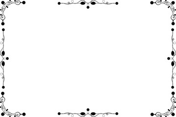 Simple Rectangle Photo and Picture Frame, or Border with Transparent Background