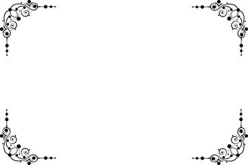 Simple Rectangle Photo and Picture Frame, or Border with Transparent Background