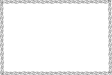 Simple Rectangle Photo and Picture Frame, or Border with Transparent Background