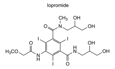 Fototapeta premium Chemical structure of iopromide, drug substance