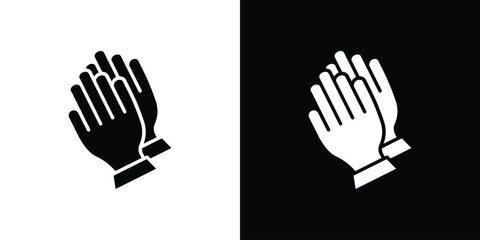 Obraz premium Pray icon of a flat style vector