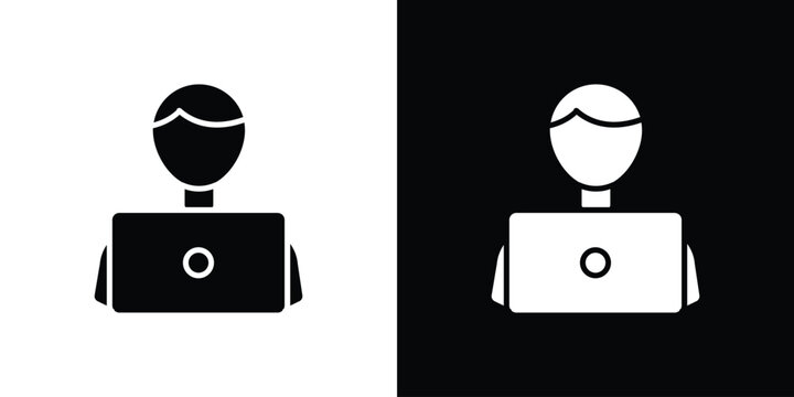 Programmer icon of a flat style vector