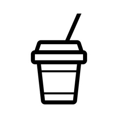 Refreshing Beverage Iced Coffee Cup Icon Design