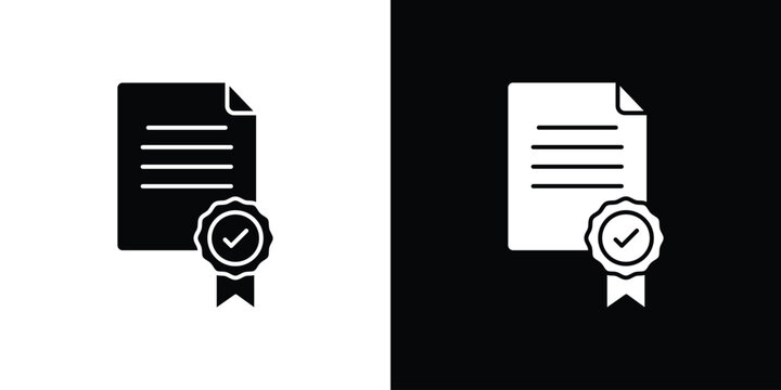 Qualification icon of a flat style vector