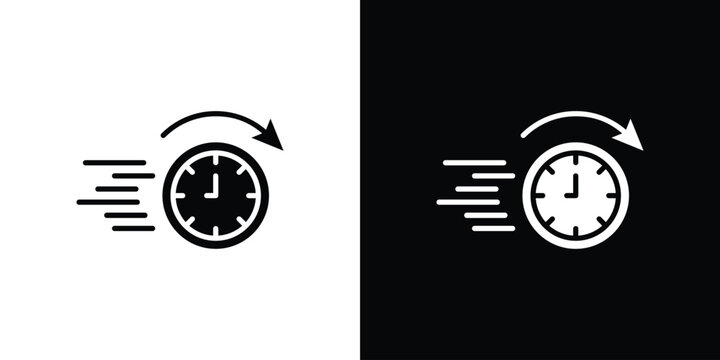 Quick icon of a flat style vector