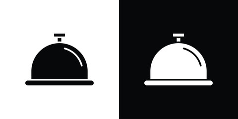 Obraz premium Reception bell icon of a flat style vector