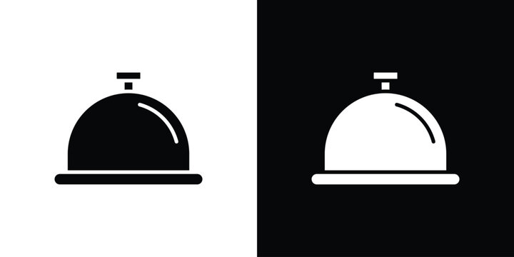 Reception bell icon of a flat style vector