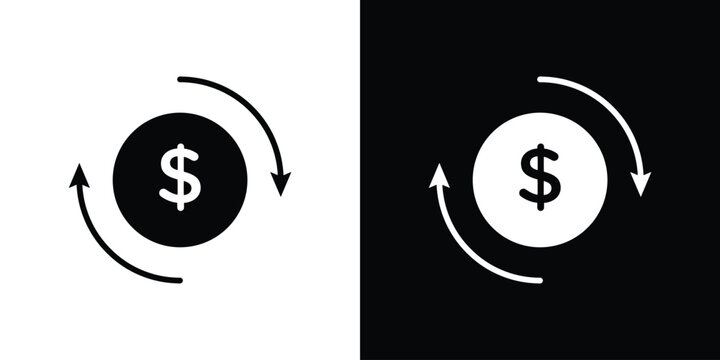 Recurring icon of a flat style vector