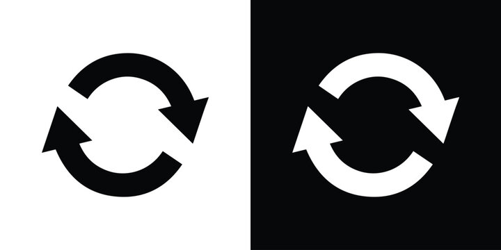 Refresh icon of a flat style vector
