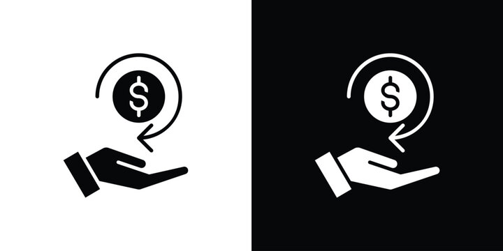 Refund icon of a flat style vector