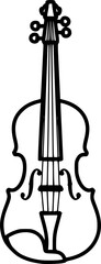 Minimalist violin outline icon
