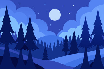 Obraz premium winter landscape with trees and snow