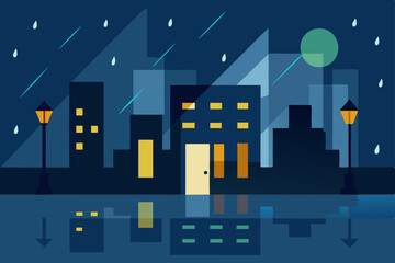 night city in the night