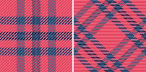 Vibrant pink  blue plaid patterns.  Perfect for textile design, fashion, home decor, or website backgrounds.