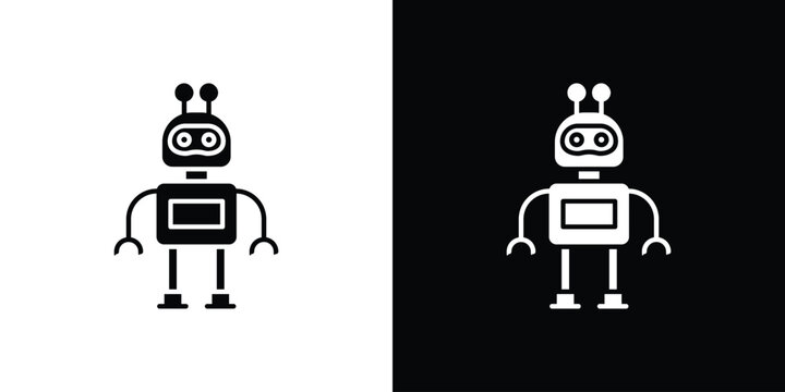 Robo icon of a flat style vector
