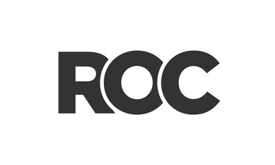 ROC logo design template with strong and modern bold text. Initial based vector logotype featuring simple and minimal typography. Trendy company identity.