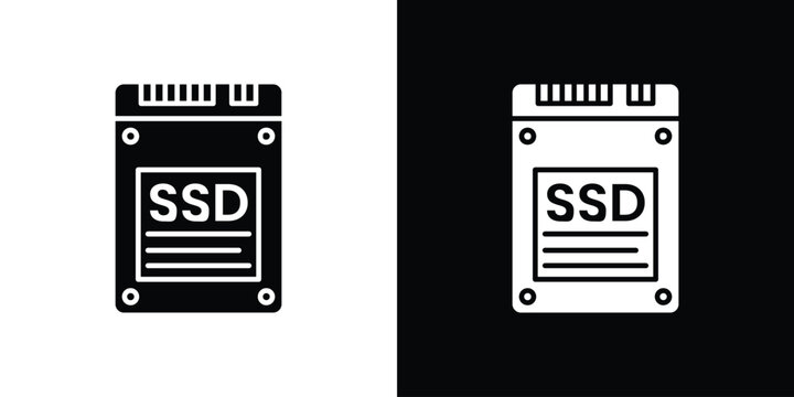 SSD icon of a flat style vector