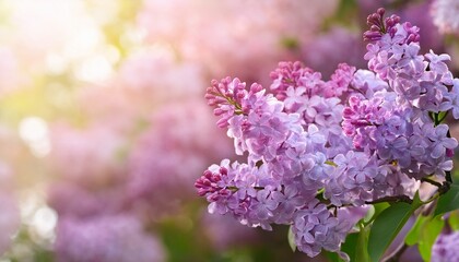 Fototapeta premium gentle purple lilac blossoms in springtime closeup soft light