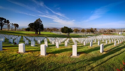 Naklejka premium fort rosecrans national veteran cemetery in point loma california