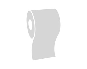 Simple, minimalist illustration of a toilet paper roll.  Perfect for hygiene, cleanliness, or bathroomrelated designs.