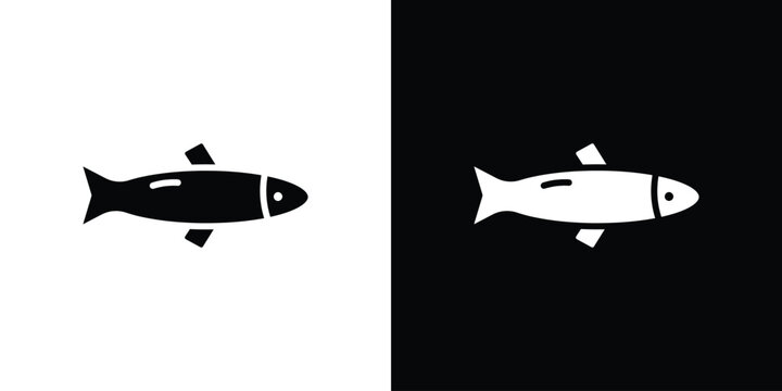 Sardine icon of a flat style vector