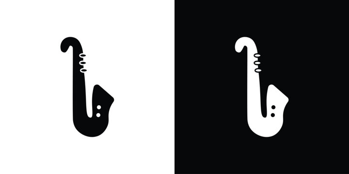 Saxophone icon of a flat style vector