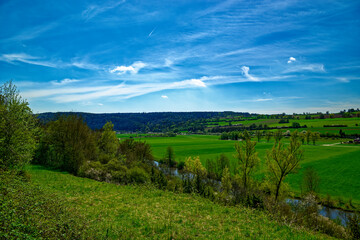 Obraz premium a beautiful day in the ancient town of Dollnstein