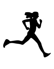 silhouette of a man running