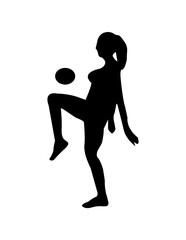 silhouette of a girl