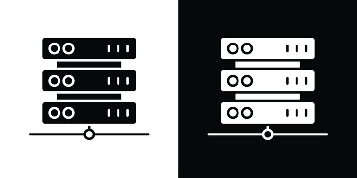 Server rack icon of a flat style vector