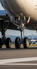 Trem de Pouso do Avião - Rodas - Aeroporto