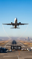 Avi&atilde;o Decolando no Aeroporto