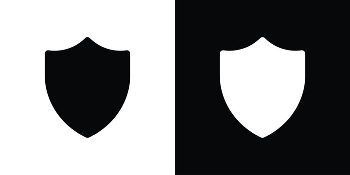 Shield icon of a flat style vector