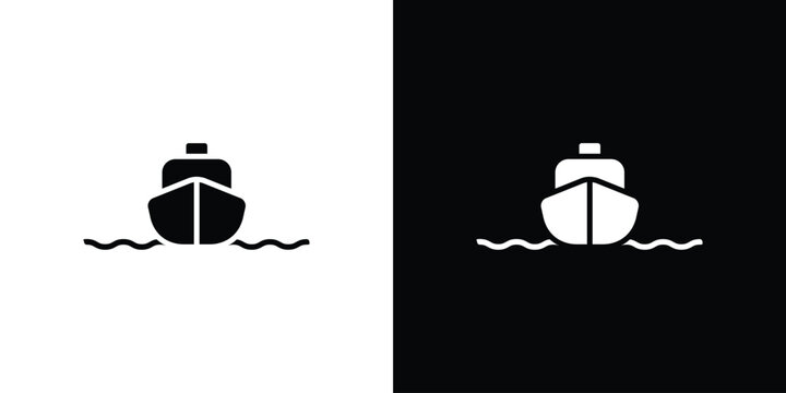 Ship icon of a flat style vector