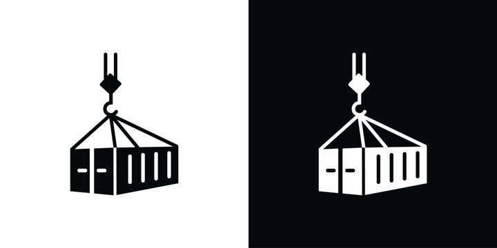 Shipping Container icon of a flat style vector