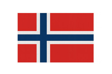 Norwegian flag waving on transparent background: symbol of scandinavian nation