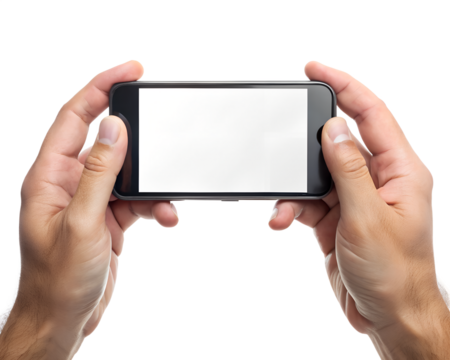 hand holding tablet isolated on white background. PNG Transparent file type with high definition quality And vibrant color grading Available. - Powered by Adobe