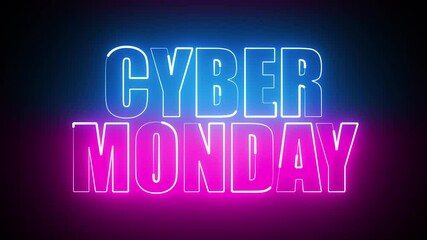 CYBER MONDAY TITLE WITH NEON