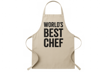 World's best chef apron celebrating culinary excellence on transparent background