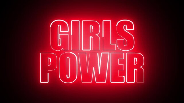 
GIRLS POWER TITLE WITH NEON