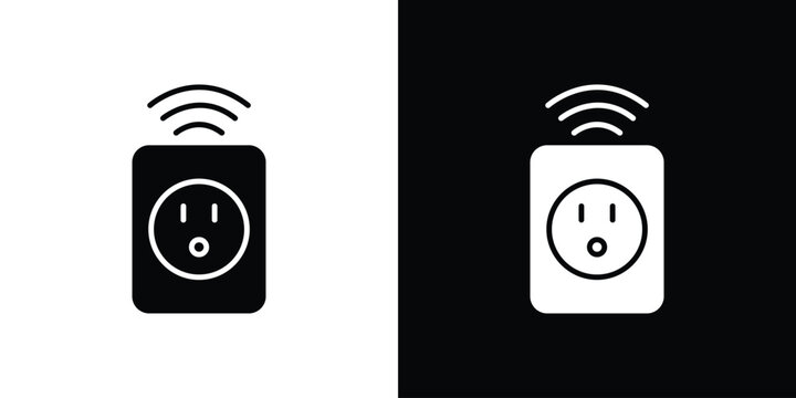smart Plug icon of a flat style vector