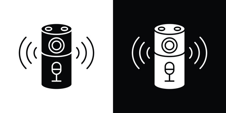 Smart speaker icon of a flat style vector