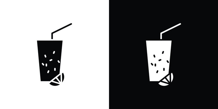 Smoothies icon of a flat style vector