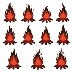 Bonfire fire flame wood heat campfire